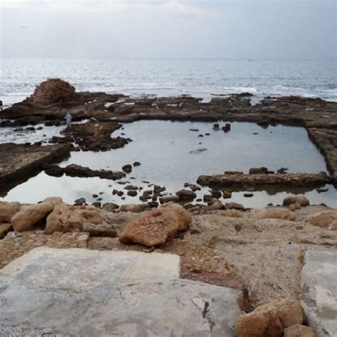 The rock-cut Roman pool in the reef palace, looking south (for location ...