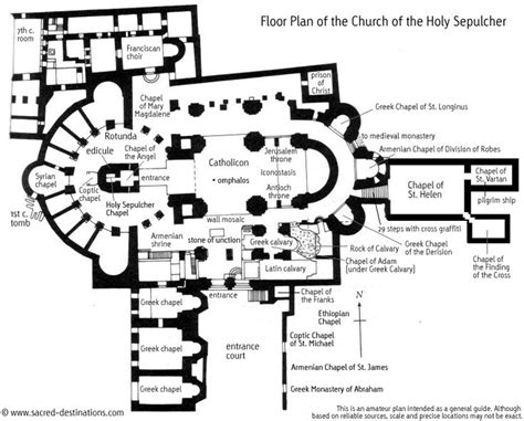 This is the floor plan of the Church of the Holy Sepulchre. It is ...