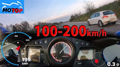 Honda CBR1100XX - 100-200km/h ACCELERATION - GPS measured - YouTube