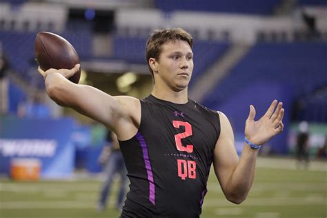 Former Wyoming quarterback Josh Allen makes his mark at the NFL Combine ...