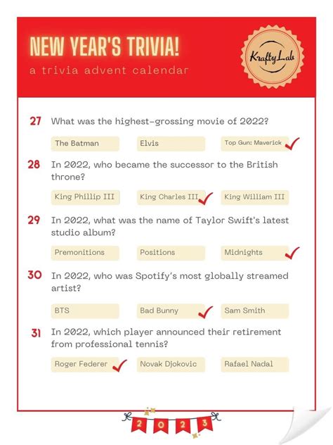 40 Fun New Year's Trivia Questions And Answers For Work