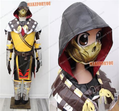 Game Mortal Kombat 11 Scorpion Cosplay Costume Outfit Suit Uniform Full ...