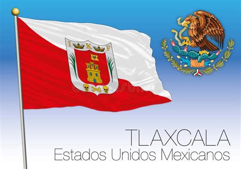 Tlaxcala Regional Flag, United Mexican States, Mexic Stock Vector ...