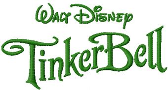 Tinkerbell Logo embroidery design