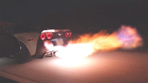 Flames from Exhaust