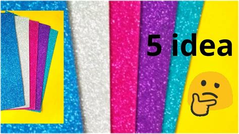 || 5 Easy Glitter Foam sheet craft || DIY home decoratiosn ll - YouTube