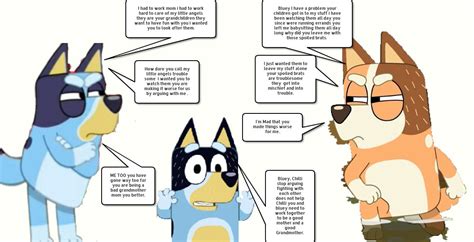 Bluey and Chilli arguing FT Bandit Heeler by Pudihan98 on DeviantArt