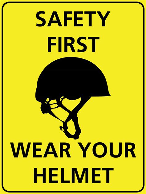 Safety First Wear Your Helmet Sign – New Signs