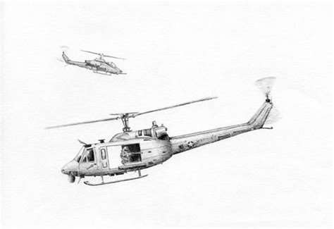 Huey Helicopter Drawing at PaintingValley.com | Explore collection of ...