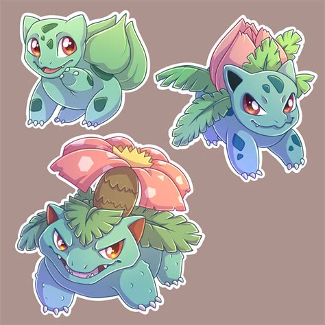 ArtStation - Pokémon Bulbasaur Evolution Line!