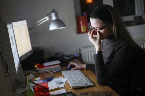 People who spend most of their time in front of a computer screen are ...