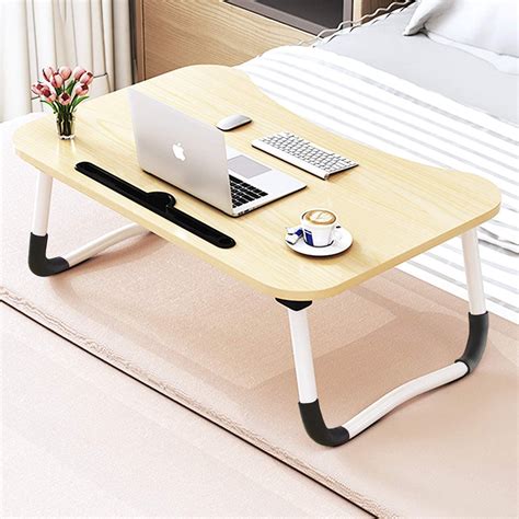 Widousy Laptop Bed Table Breakfast Tray with Foldable Legs Portable Lap ...