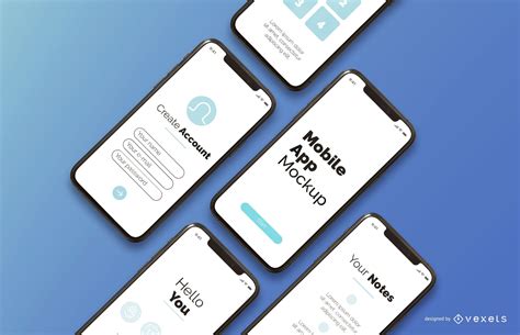 Mobile App Mockup Composition - PSD Mockup Download