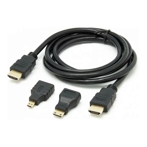 Cable HDMI de 1.5m - Incluye adaptador mini HDMI y adaptador micro HDMI