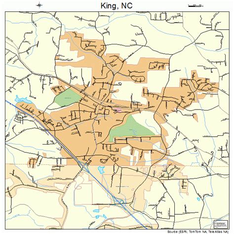 King North Carolina Street Map 3735760