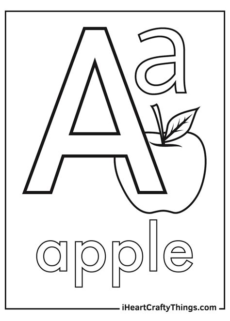 Letter A Printable Coloring Pages