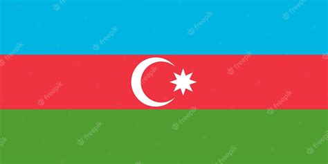 Premium Vector | Azerbaijan Flag Official Colors and Proportion Vector