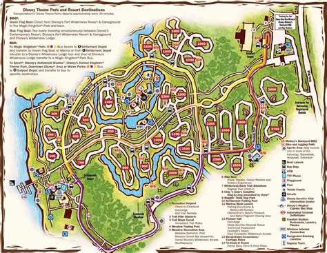 Resort Map | Disney's The Cabins at Fort Wilderness Resort | Florida