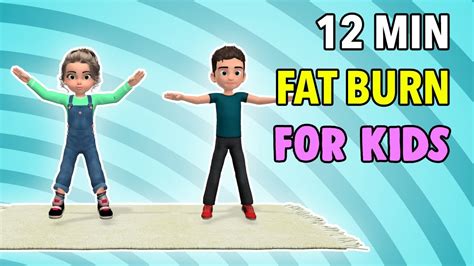 12 Min Kids Exercise: Fat Burn At Home - YouTube