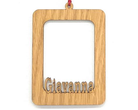 Personalized Name Picture Frame Ornament, Name, Ornament, Name Wall ...