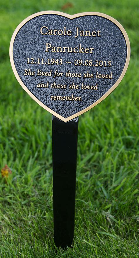 Heart Shaped Bronze Memorial - The Sign Maker