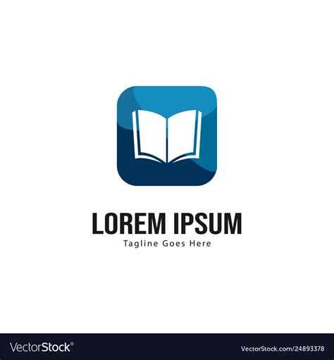 Book logo template design minimalist logo Vector Image