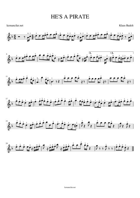 Pirates of The Caribbean Violin Sheet Music | Free Sheet Music