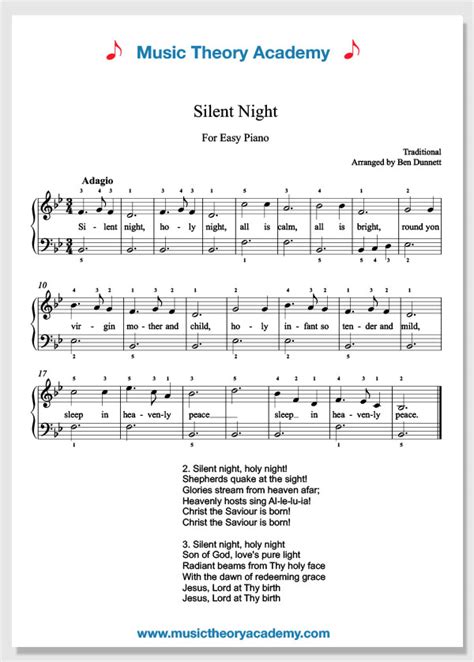 Silent Night Lyrics And Chords For Guitar