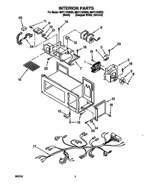 Whirlpool Microwave Parts Diagram - General Wiring Diagram