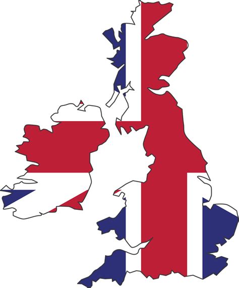 UK map city color of country flag. 12177279 PNG