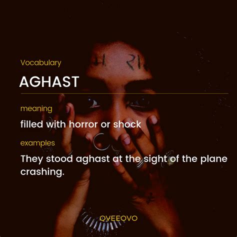 Aghast | English Vocabulary | Oveeovo | English vocabulary words ...