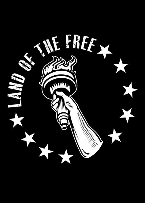 'Land of the Free' Poster, picture, metal print, paint by crbn design ...