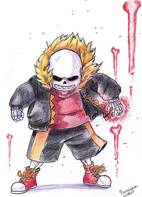 Fell Sans ready to attack by paurachan on DeviantArt