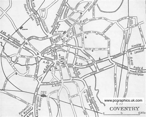 This map of Coventry was published in the late 1930s in a book called ...