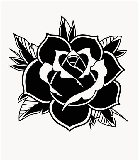 Traditional black rose | Traditional tattoo drawings, Traditional ...