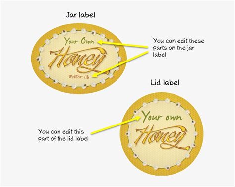 Honey Jar Labels - Honey Jar Label Template PNG Image | Transparent PNG ...