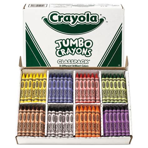 Crayola® Jumbo Classpack Crayons, 25 Each of 8 Colors, 200/Set | Knight ...