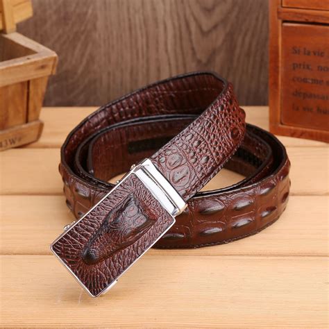 125CM Men’s Automatic Buckle Leather Belt Long Leather Belt – Alexnld.com