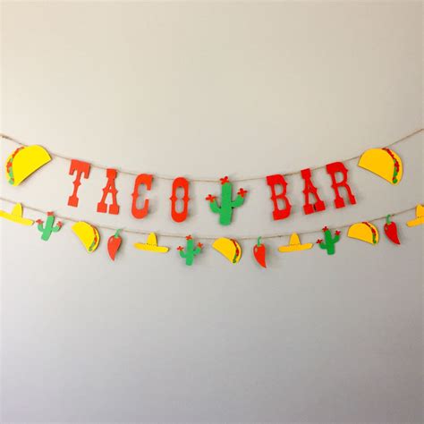 Taco Bar Banner, Taco Banner, Taco Decor, Fiesta Banner, Fiesta Party ...