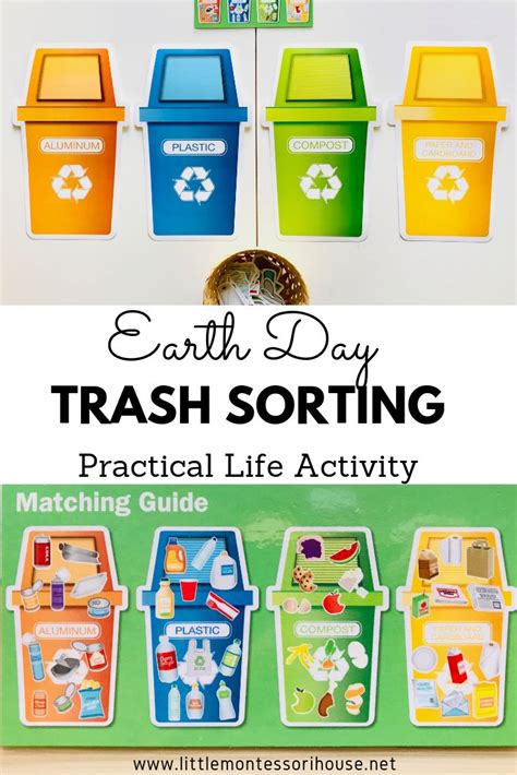 Earth Day Trash Sorting Practical Life Activity | Practical life ...