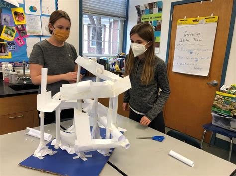 Seventh Graders Tackle Paper Ball Run Engineering Challenge ...