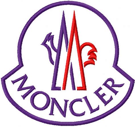 Moncler logo embroidery design