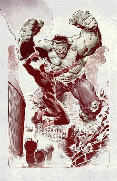 Daredevil vs. The Hulk by Lee Weeks * | Hulk art, Comic book artists ...