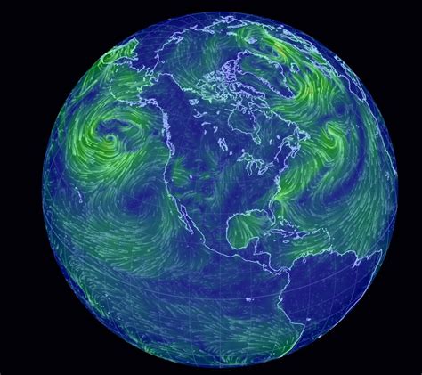 Real-time Global Wind and Ocean Current Map -Western Lens