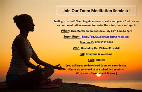 Zoom Meditation For Healing Seminar – July 14th, 6pm - Jacksonville ...