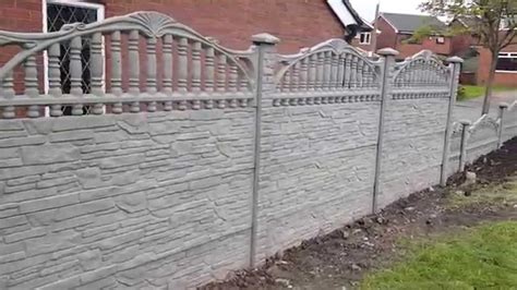 P&A Fencing decorative concrete fence panels York - YouTube