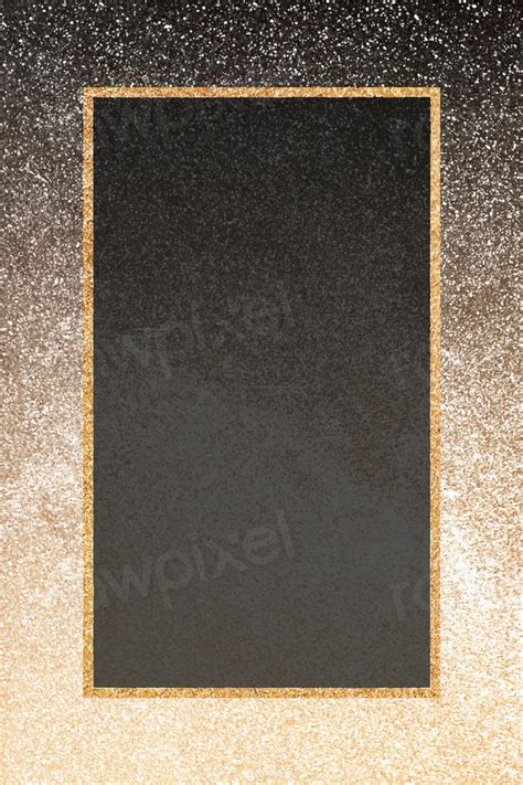 Gold glittery rectangle frame vector | Premium Vector - rawpixel