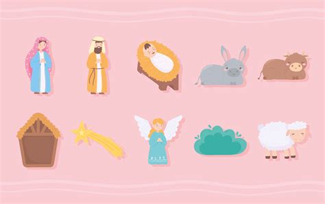 manger characters icons 5251774 Vector Art at Vecteezy