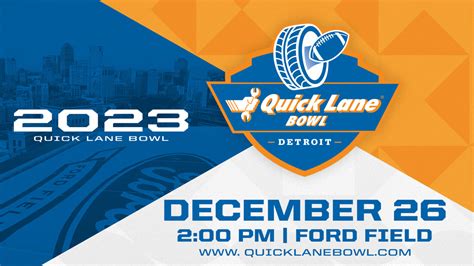 2023 Quick Lane Bowl scheduled for December 26, 2 PM ET