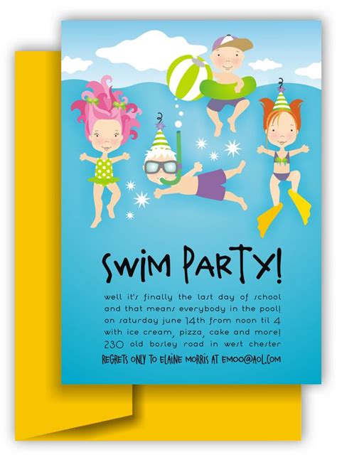 71 best Pool Party Invitations images on Pinterest | Pool parties, Pool ...